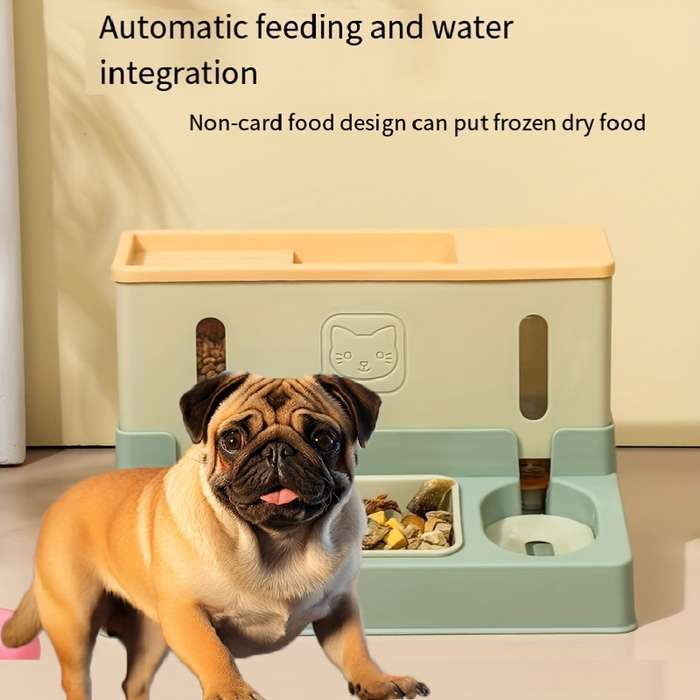 Pet Supplies Color Dark Blue Automatic Feeder Set