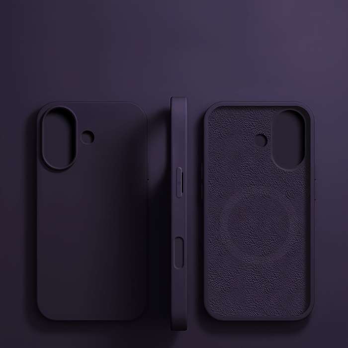 1Pc Deep Purple For iPhone 16 Plus Phone Case Phone Cover