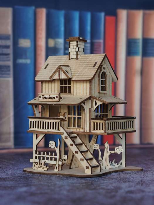 Building Toy Architectural Model Toy Set Items Wooden House