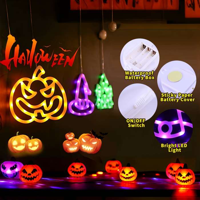 Halloween Decorations Quantity 3Pcs  Pumpkin.Castle.Hat