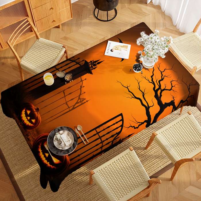 Halloween tablecloth decoration size 140cm x 180cm or 55.12in x 70.87in