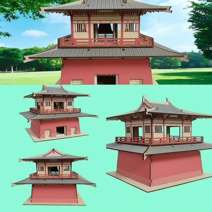 Building Toy Architectural Model Toy Set Style Clock Tower Puzzle