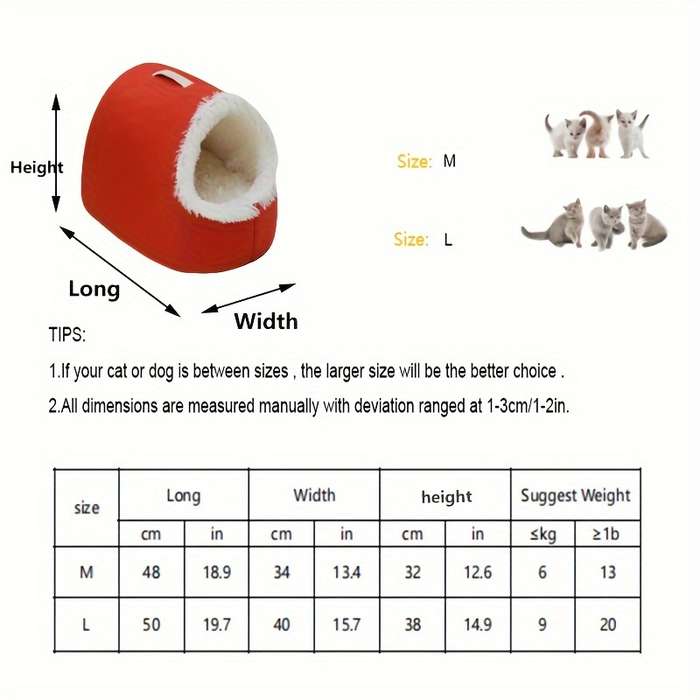 Pet supplies color Red size L