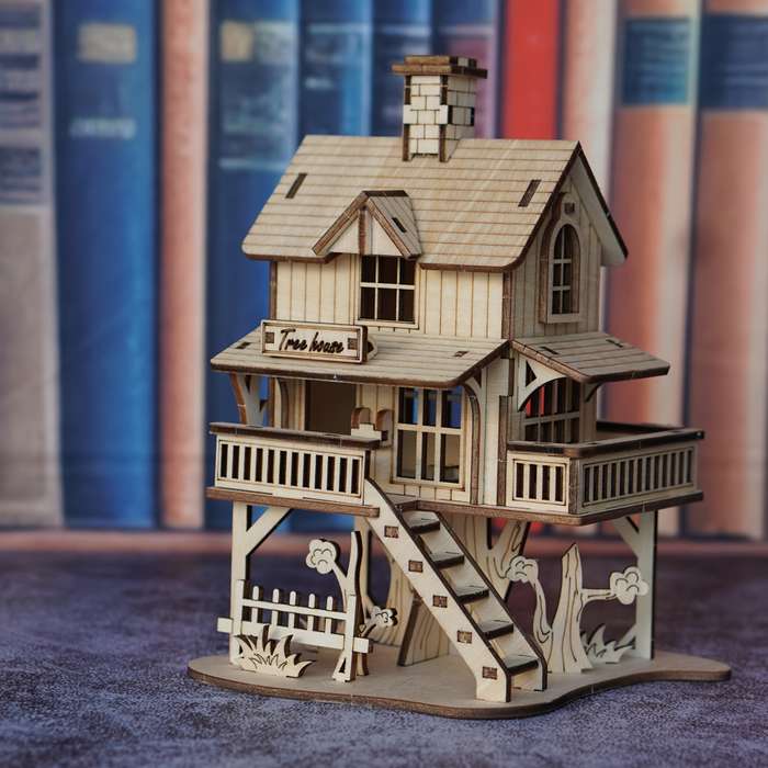Building Toy Architectural Model Toy Set Items Wooden House