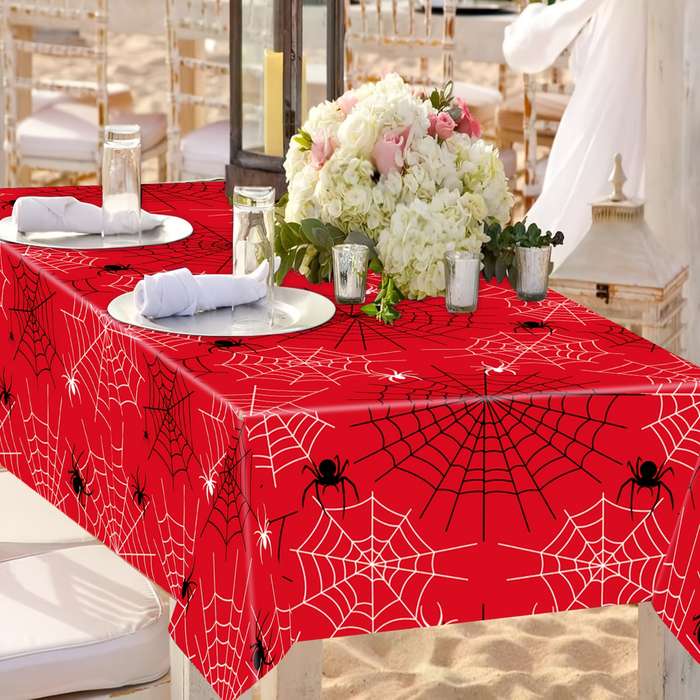 Halloween tablecloth decoration Items Tablecloth 1PC Blue Spider Web