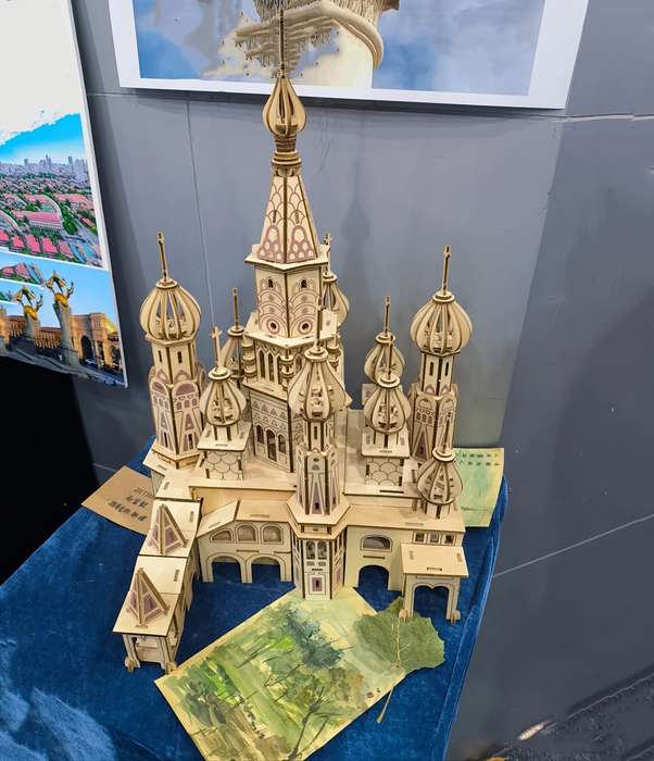 Building Toy Architectural Model Toy Set Items 3D Wooden Jigsaw Puzzle