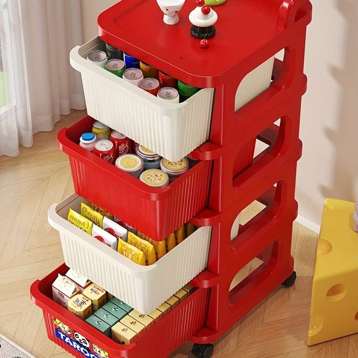 Storage And Organizationmodel 3 Layers   2 Red Drawers  Add  1 White Drawer