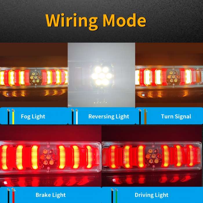 2pcs Multi Purpose LED Car Bulb High Bright Truck Tail Lights Truck Trailer RV Rear B