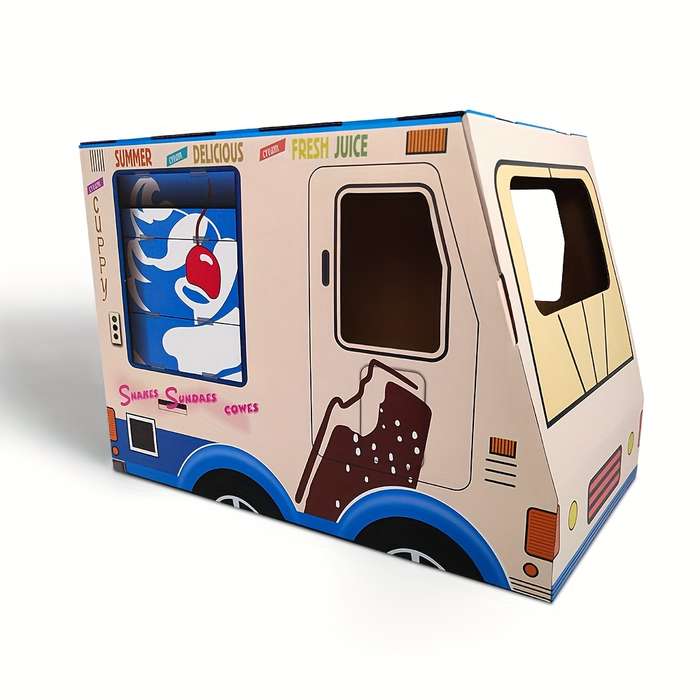 Pet Supplies Color Blue Ice Cream Box Car Size 500X300X330Mm