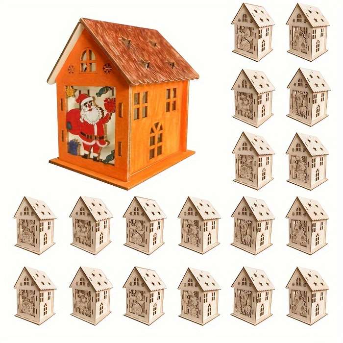 Building Toy Architectural Model Toy Set Items Holiday Season House 6 Pack