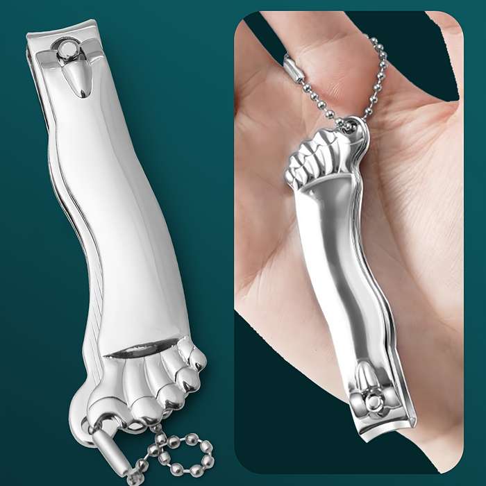 2pcs Hand and Foot Shaped Nail Clipper and Trimmer Set Stainless Steel Nail Scissors for Repai