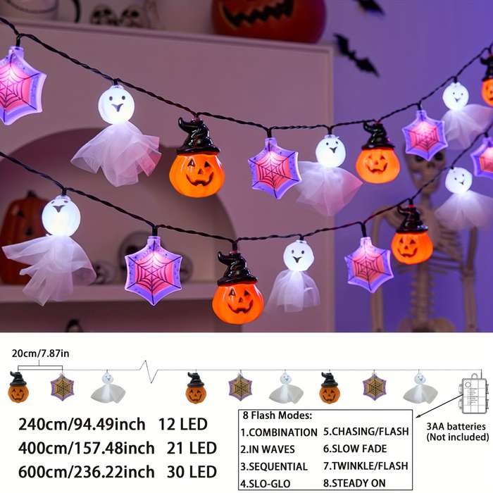 Halloween Decorations Model 400Cm 157.48In 21Led Style Big Ghost Pumpkin Bat