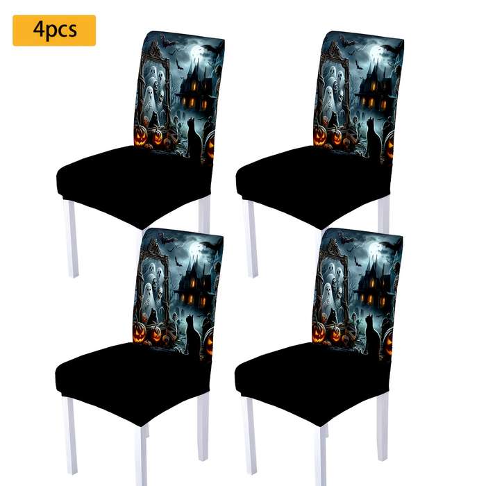 Halloween tablecloth decoration Quantity 5 piece set 1 lace tablecloth add 4 chair covers