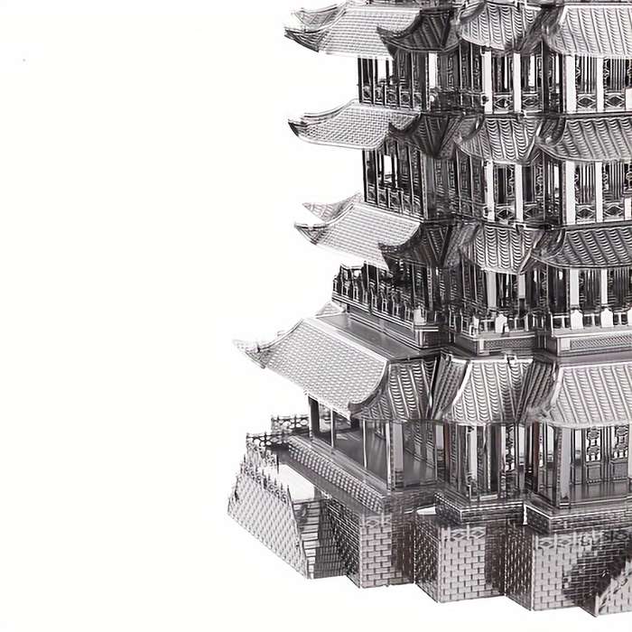 Building Toy Architectural Model Toy Set Items Yellow Crane Tower