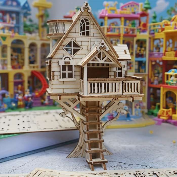 Building Toy Architectural Model Toy Set Model Beautiful Old Tree House