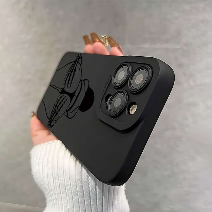 1Pc Black For iPhone 15 Phone Case Phone Cover