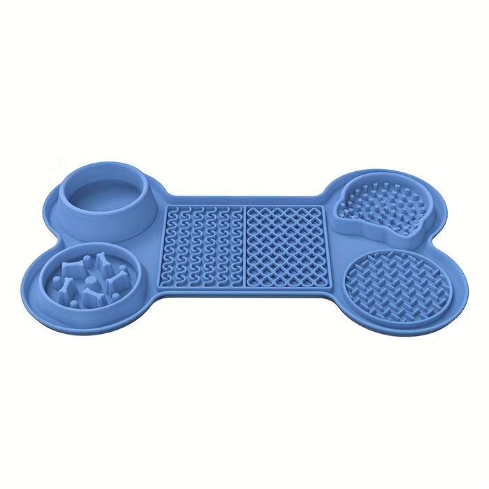 Pet Supplies Color Green   6 Grid Bone Dog Licking Mat