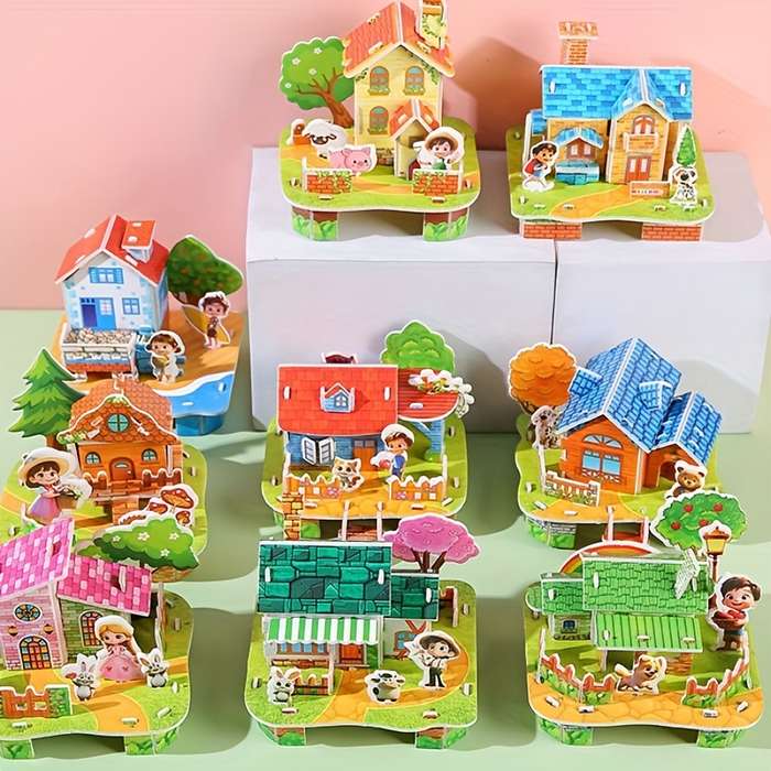 Building Toy Architectural Model Toy Set Model 3Pcs Random Styles
