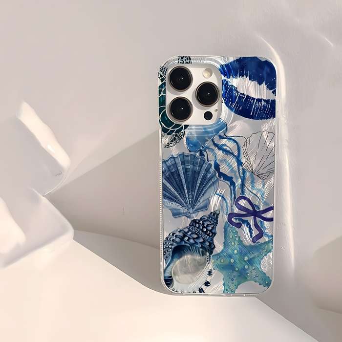 1Pc Silvery For iPhone 15 Phone Case Phone Cover