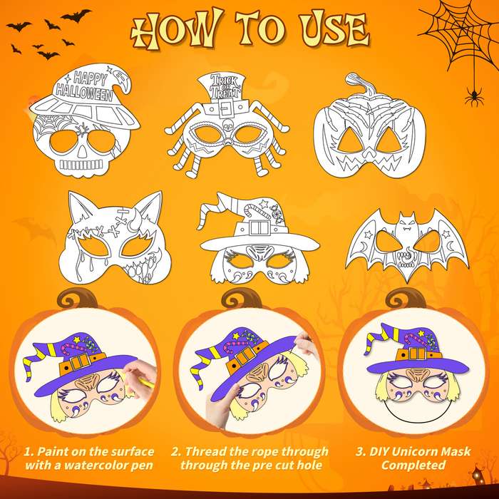 Halloween Decorations Items Halloween Coloring Quantity 24Pcs