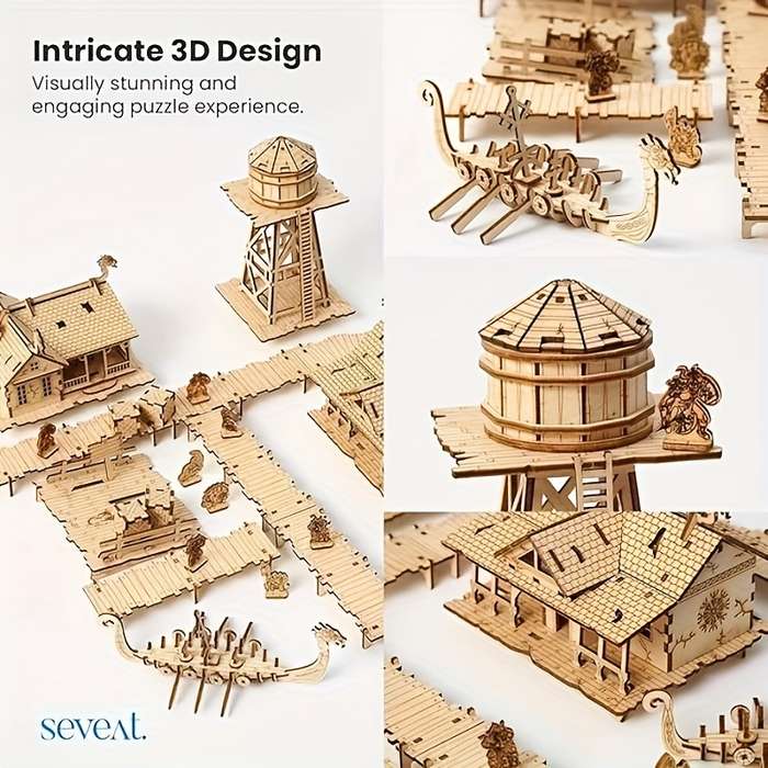 Building Toy Architectural Model Toy Set Style Wooden