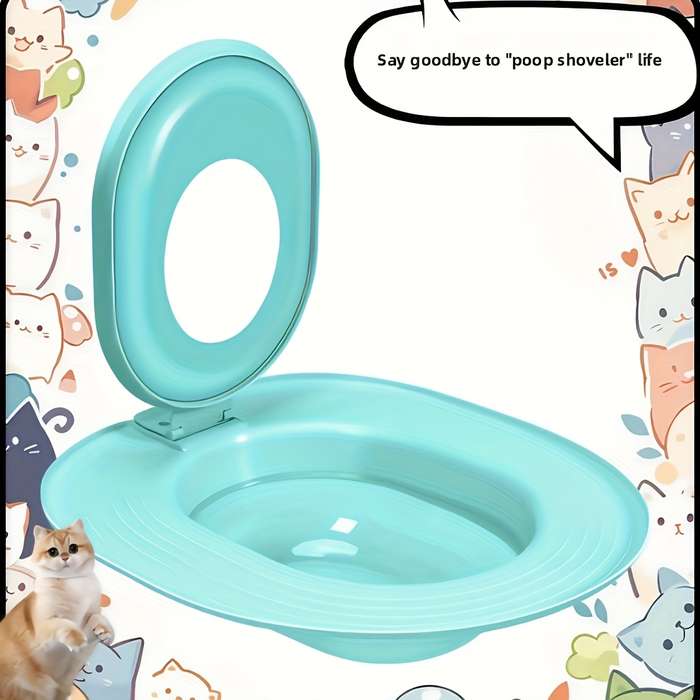 Pet Supplies Color Blue    Cat Toilet Training Basin  Add  2 Strong Suction Cups Size Set