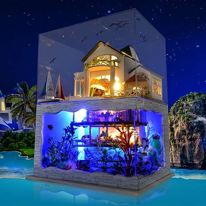Building Toy Architectural Model Toy Set Style Hawaii Villas
