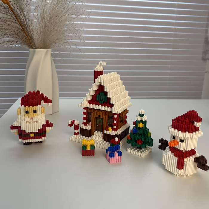 Building Toy Architectural Model Toy Set Model Christmas Combination Building Blocks