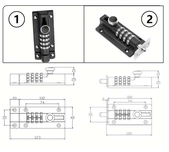 Lock Color Black