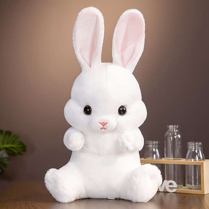 Toy Doll color Pink Sitting Long eared Rabbit size S 45cm