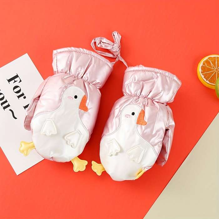Winter Gloves Color White Size 1 To 3 Years Old