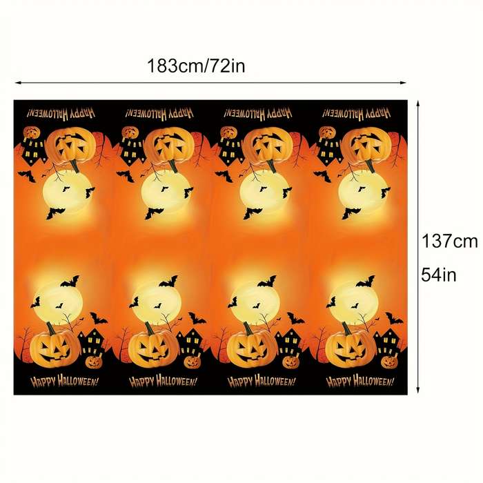 Halloween tablecloth decoration color Halloween Pumpkin Sunflower Wallpaper size 137 x 274