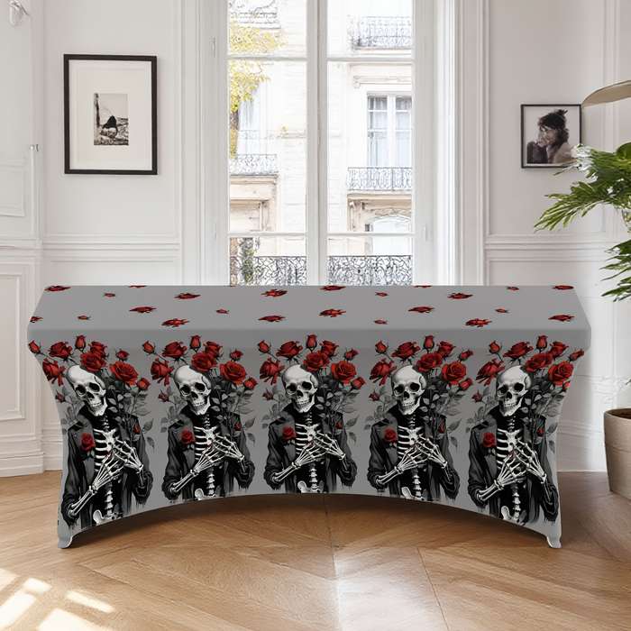 Halloween tablecloth decoration color Gray Bottom size 8FT