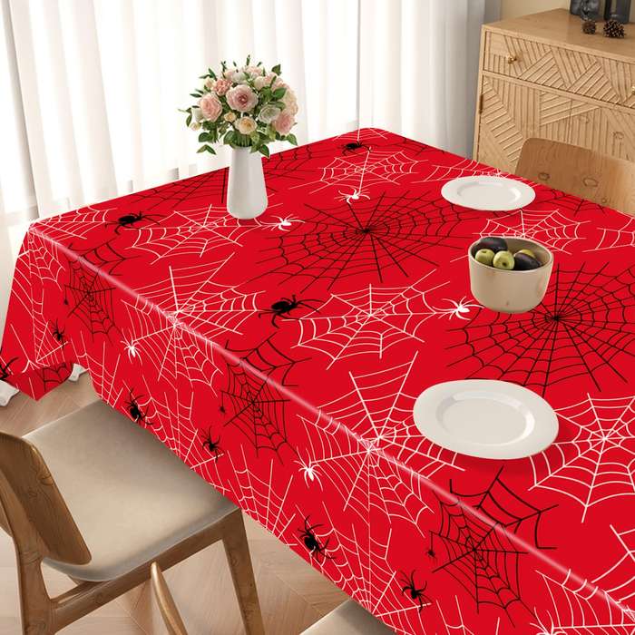 Halloween tablecloth decoration Items Tablecloth 1PC Blue Spider Web
