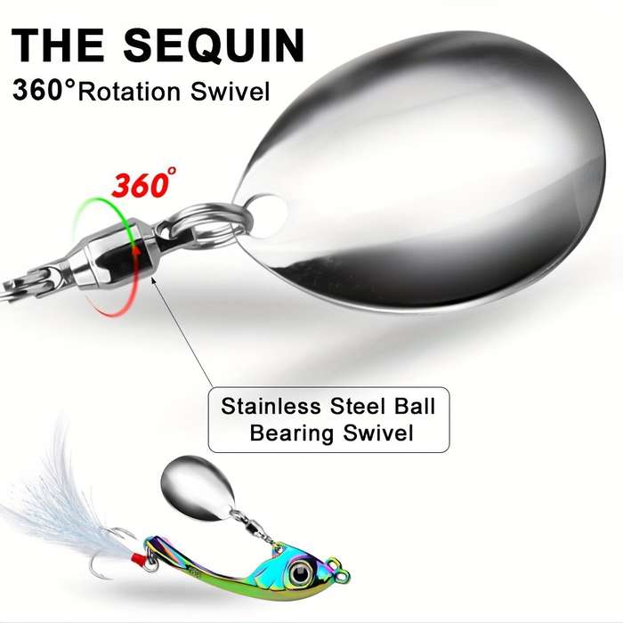 1pc 15g Zinc-coated Golden Fishing Lure With Rotating Shiny Blades And Long-distance VIB Micro-vibr