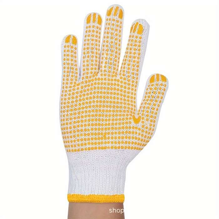 Work Gloves Color Yellow Applicable People Adult