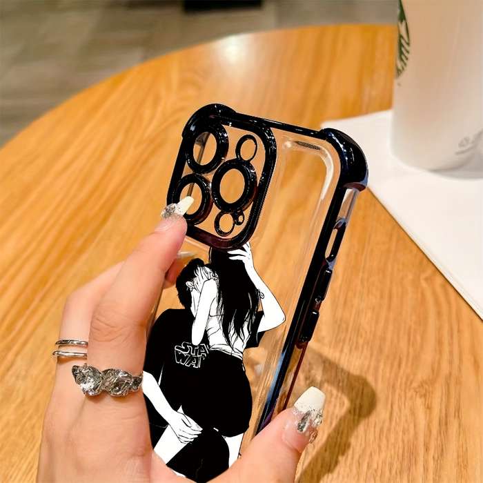 1Pc Mixed Color  For iPhone XR Cartoon Couple Phone Case