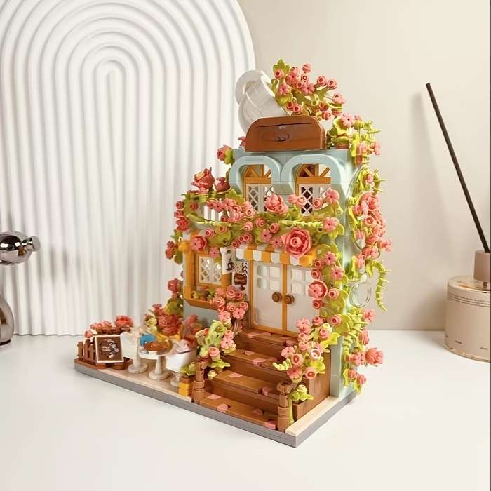 Building Toy Architectural Model Toy Set Model Romantic Coffee House