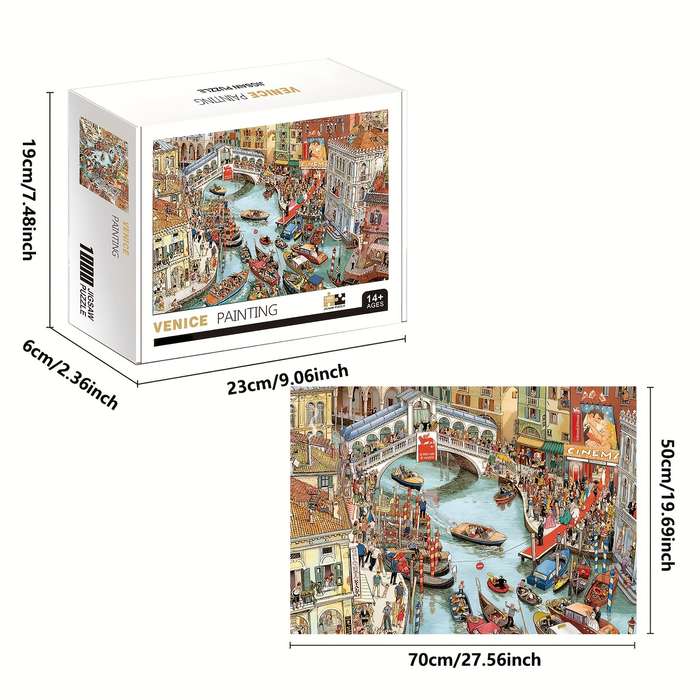 1000pcs Venice Masterpiece Puzzle Premium Quality Thick Durable Seamless Jigsaw