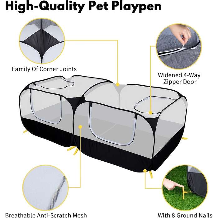 Pet Supplies Color Black Size 185 X 91Cm  72.8 X 35.8In