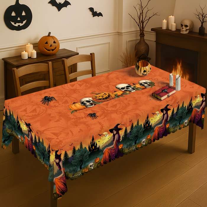 Halloween tablecloth decoration size Round 60in 152cm