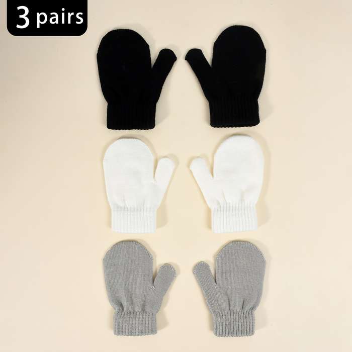 Winter Gloves Color White Add Khaki Add Light Pink Size 1 To 3Y
