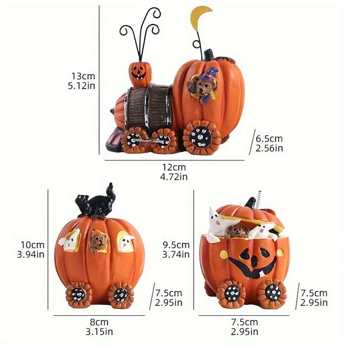 Halloween Decorations Color Orange Pumpkin Car