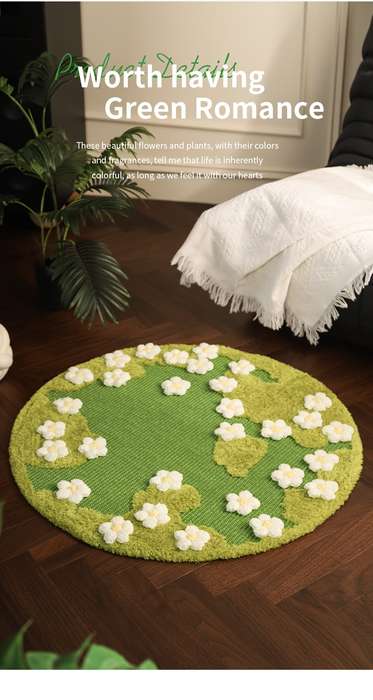 Pet Supplies Color Flowery Sisal Carpet