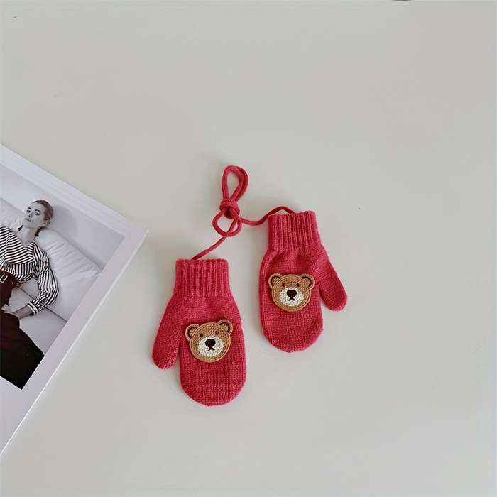 Winter Gloves Color Khaki Size 1 To 6 Years Old