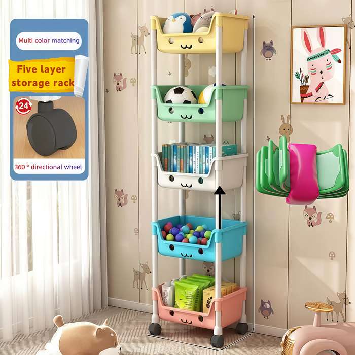 Storage And Organizationmodel Five Layer Storage Shelf