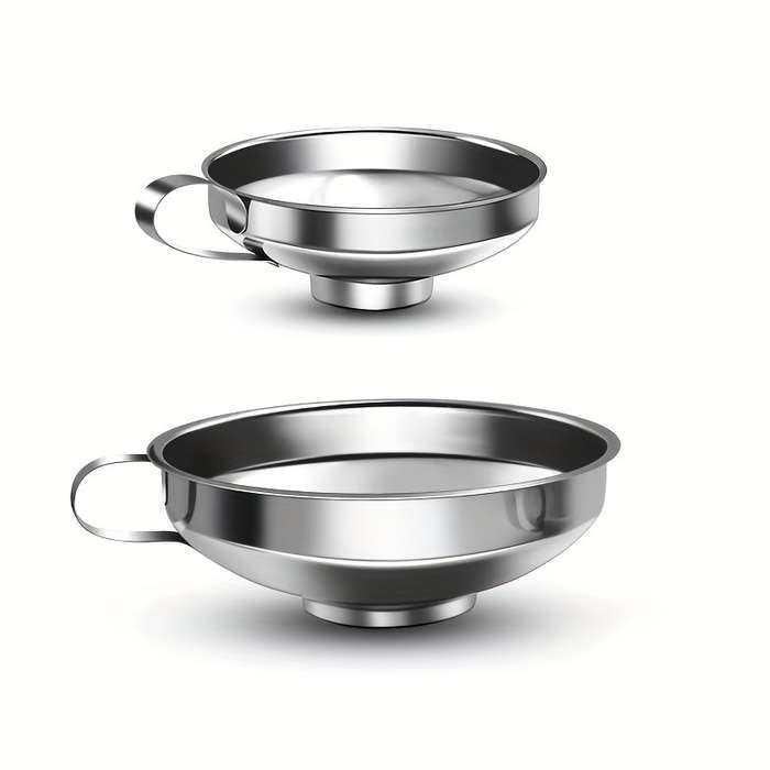 2pcs set Stainless Steel Wide-Mouth Funnel for Canning Salad Dressing More Easy Clean Foo