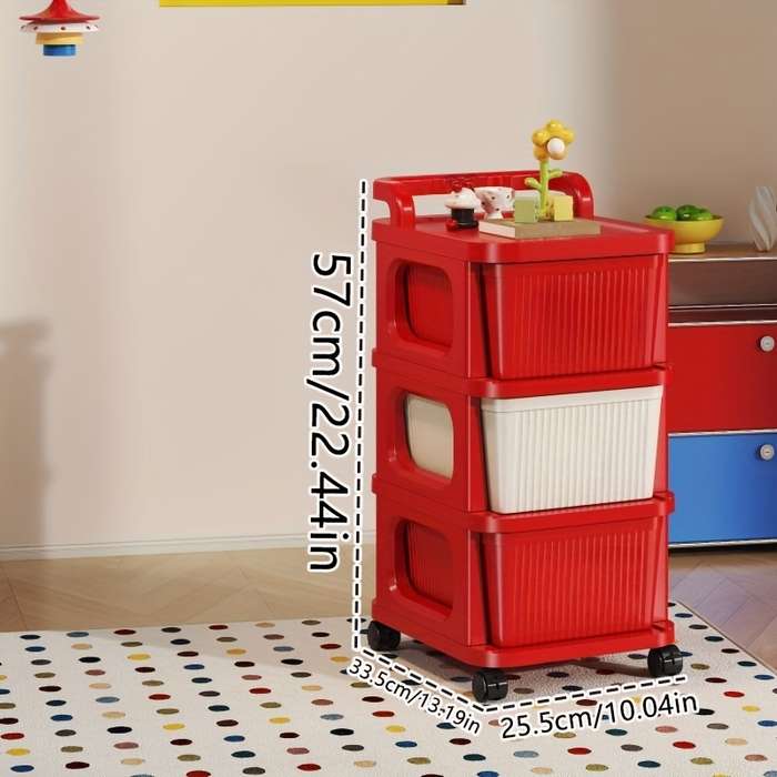 Storage And Organizationmodel 3 Layers   2 Red Drawers  Add  1 White Drawer