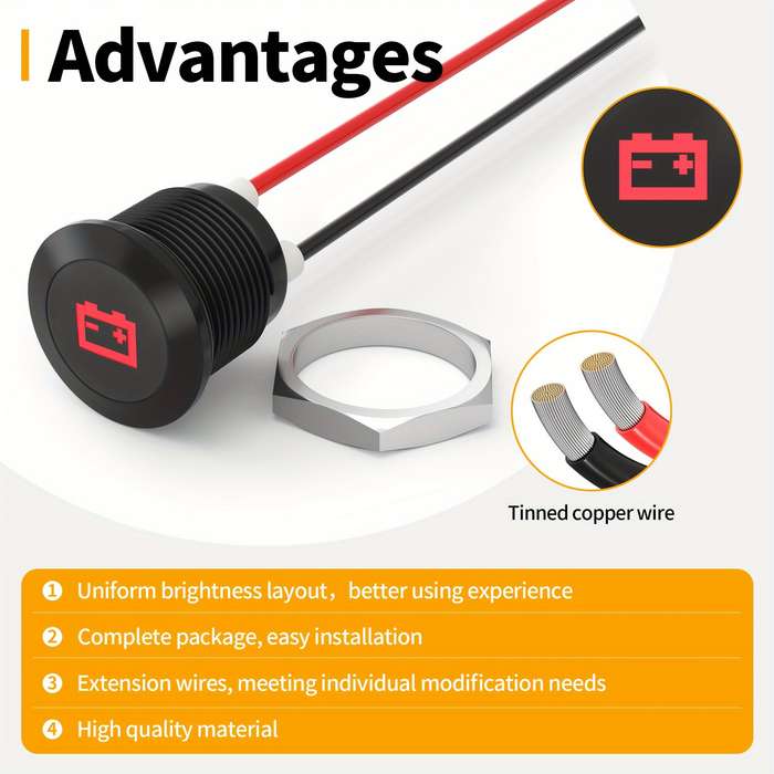 7 Types of 12Mm Automotive Modification Signal Light Strips with LED Metal Flat Head