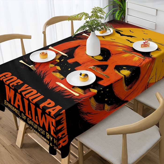 Halloween tablecloth decoration size 140cm x 140cm or 55.12in x 55.12in